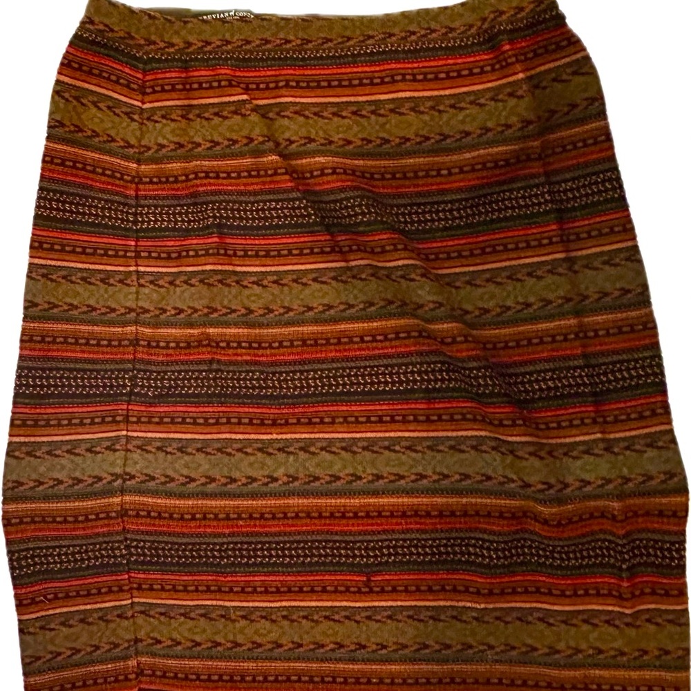 Peruvian Connection Multicolor Striped Pencil Ski… - image 1